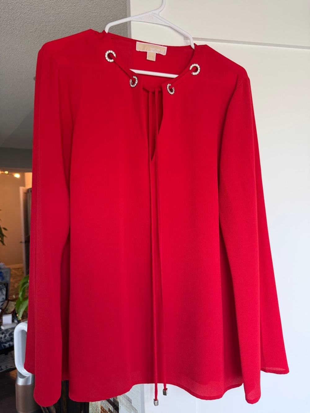 Michael Kors Red Crewneck Top